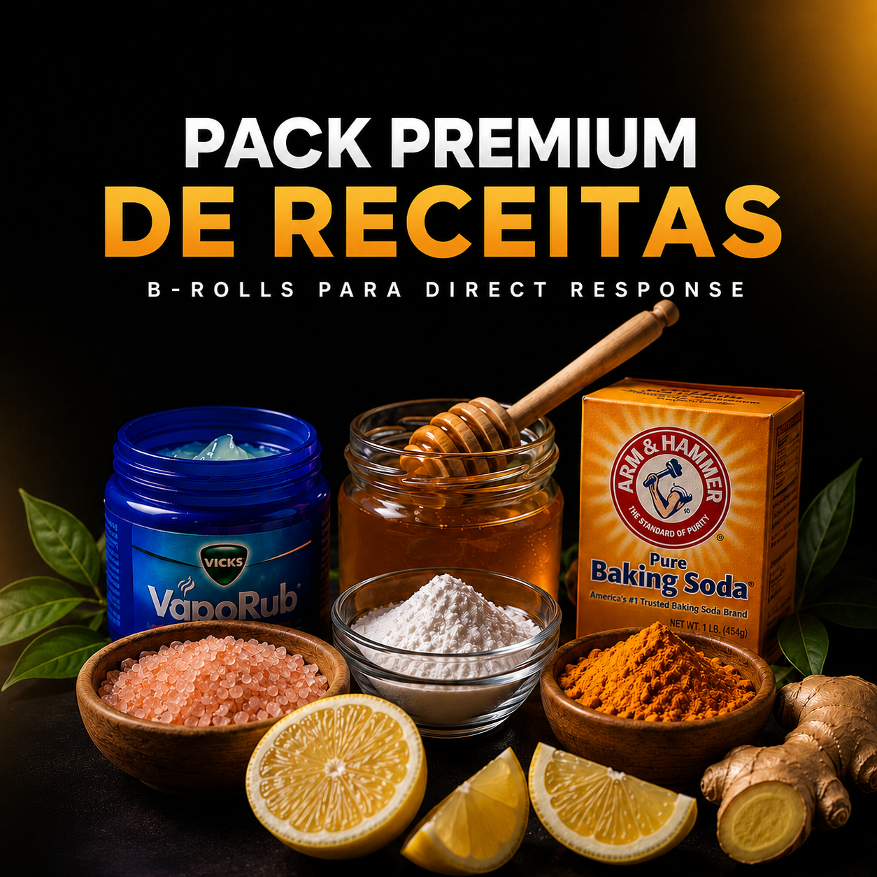 Pack Premium de Receitas — b-rolls para Direct Response